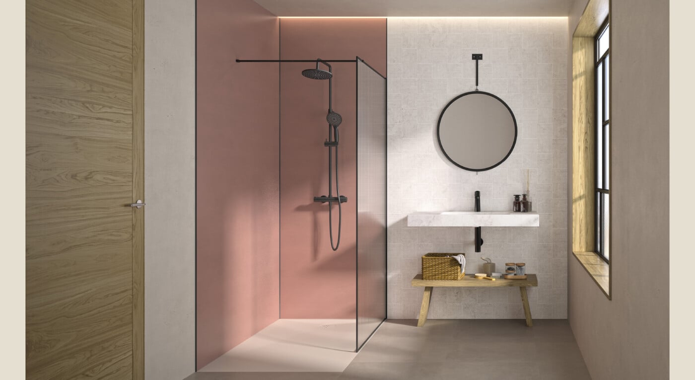 Kinewall Design piega - enduit terracotta - 2900x1585