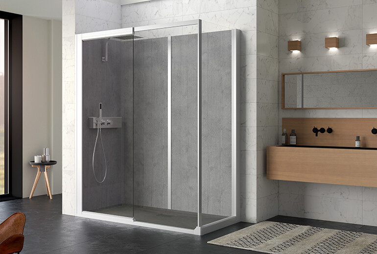 Cabine De Douche En Remplacement De Baignoire Remplacement de baignoire par une douche design | Kinedo