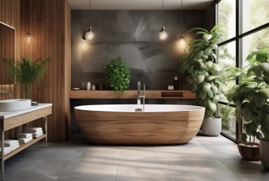 Salle de bain nature