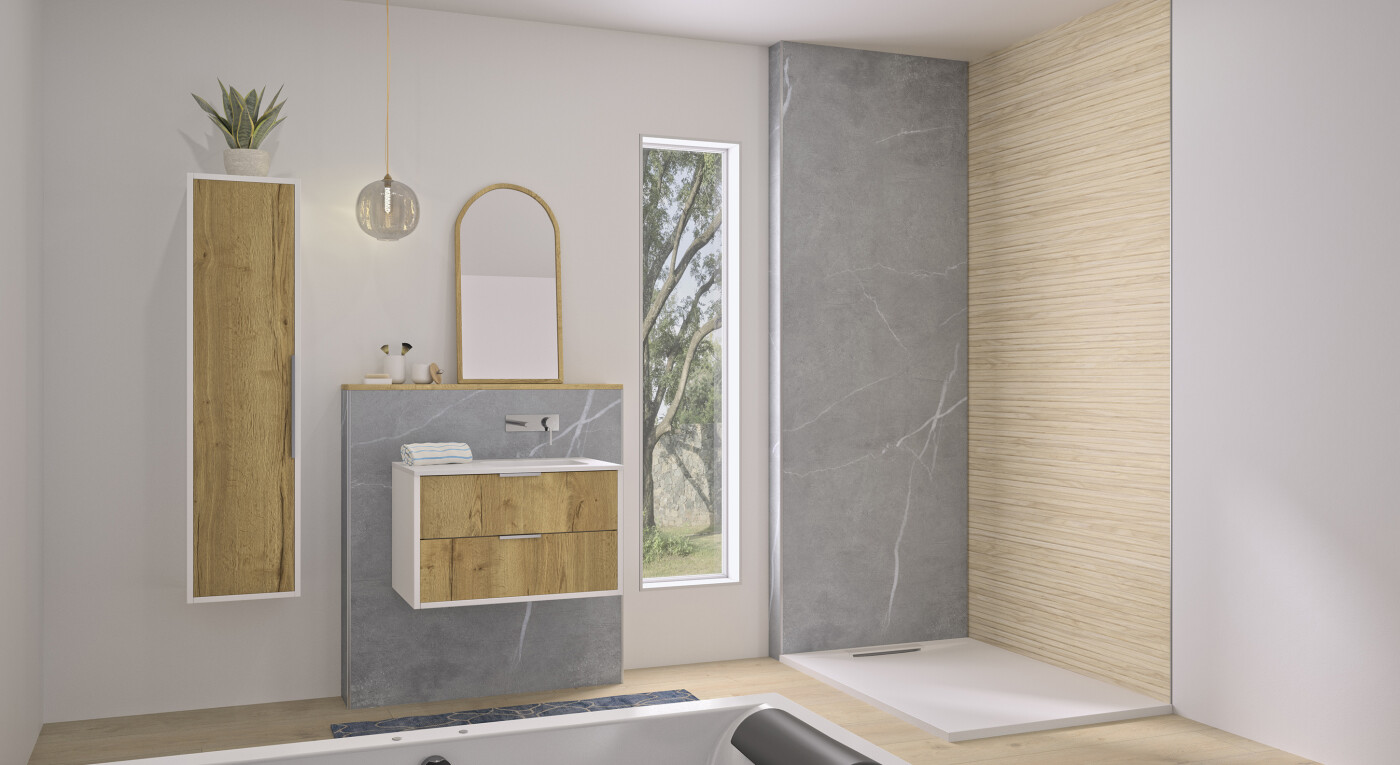 Integra Essentiel plus - Marbre gris galet - 2 - 2900x1585