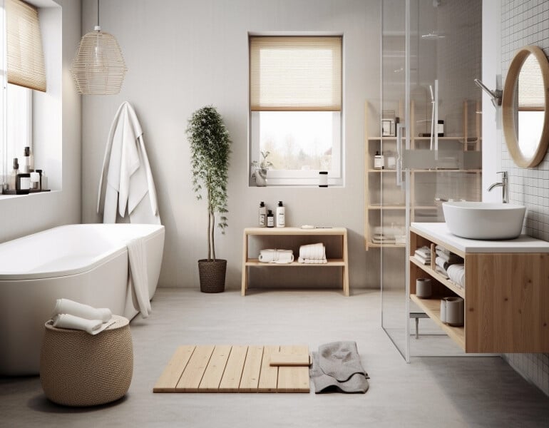 Salle de bains scandinave