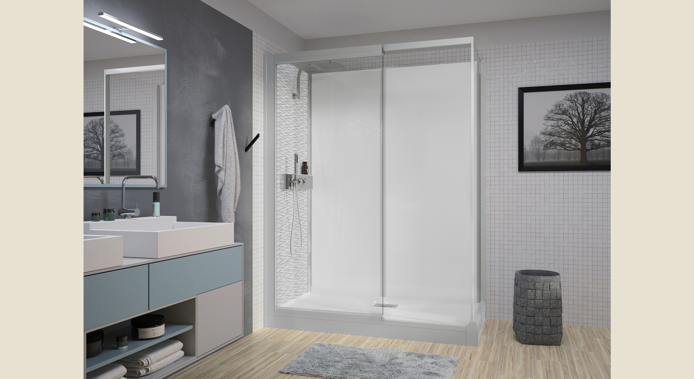 Kinemagic Design haute Espace douche familial Kinedo